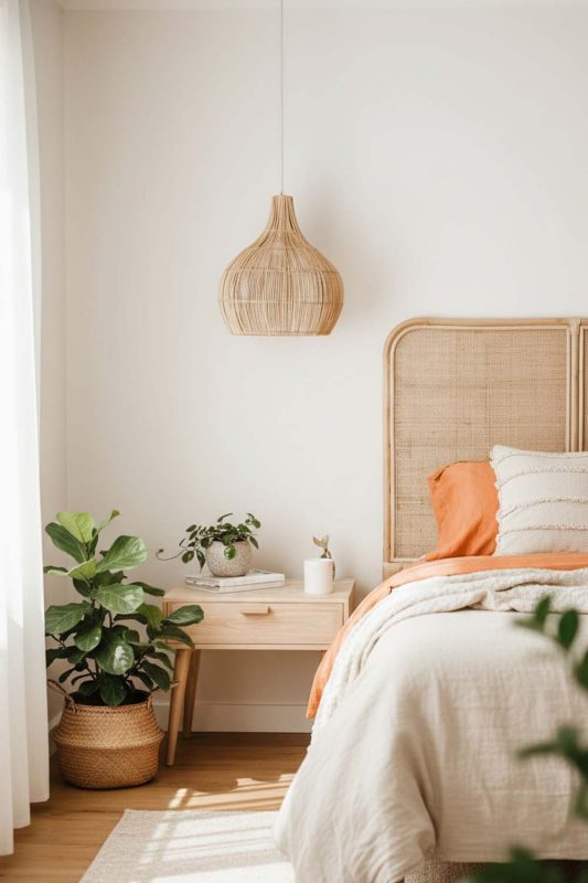 Bedroom Natural Simple Rattan Pendant Light - Soft & Dreamy