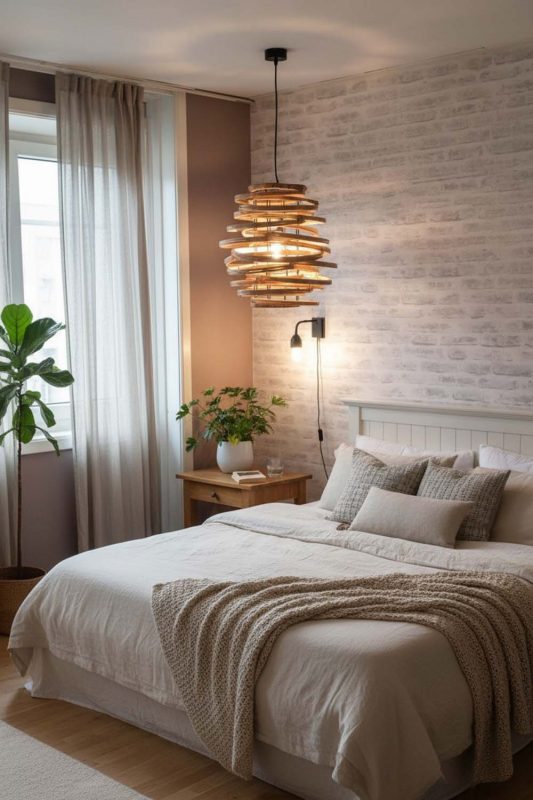 Bedroom Rattan Beehive Pendant Light - Romantic & Warm