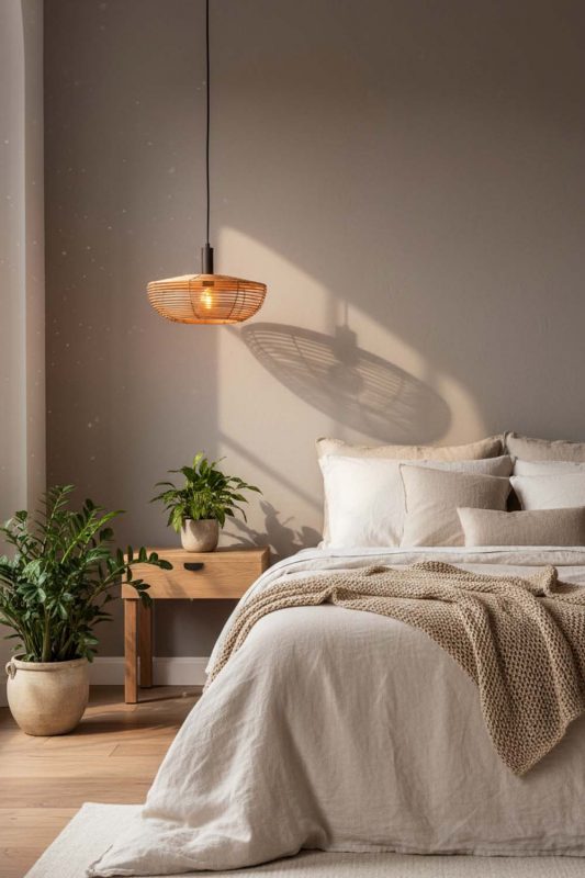 Bedroom Retro Rattan Pendant Light - Romantic & Warm