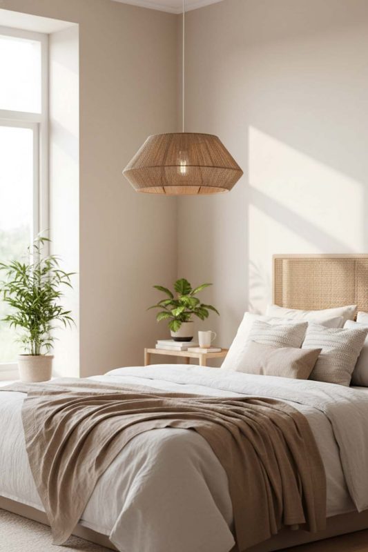 Bedroom Vintage Hemp Rope Pendant Light - Cozy & Relaxing
