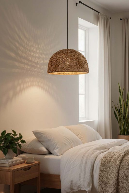 Bedroom Water Hyacinth Hanging Light - Soft & Dreamy