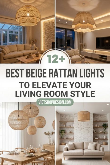 Best Beige Rattan Lights To Elevate Your Living Room Style