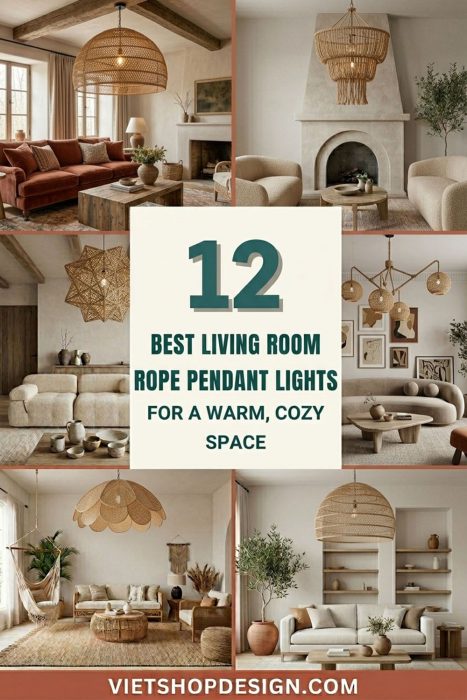 Best Living Room Rope Pendant Lights For A Warm, Cozy Space