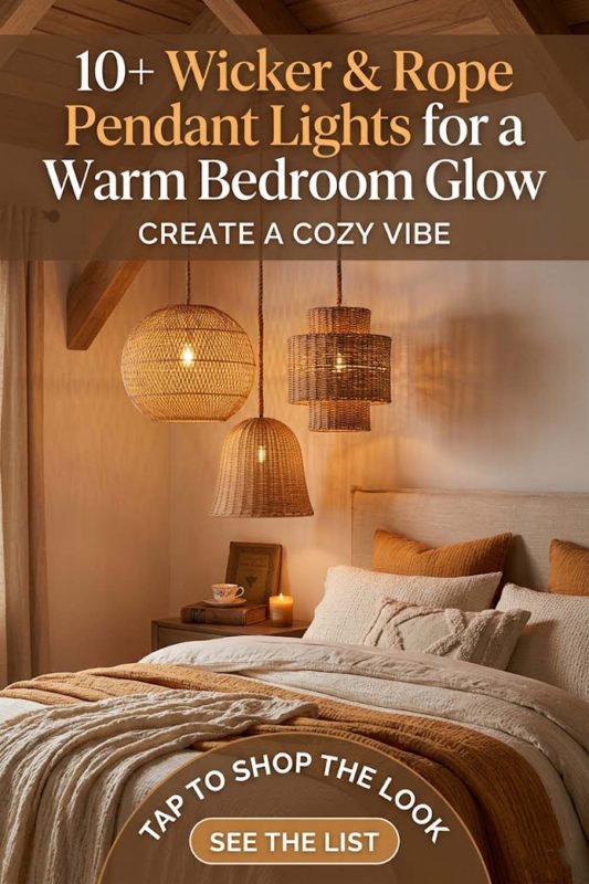 Best Wicker Rope Pendant Lights For A Warm Bedroom Glow