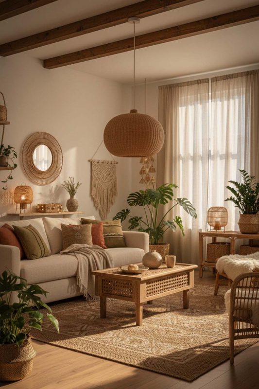 Boho Galaxy Round Pendant Light - Relaxed & Stylish