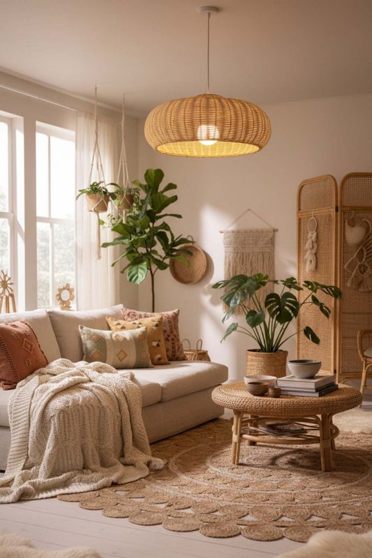 Boho Galaxy Wide Shape Pendant Light - Vibrant & Creative