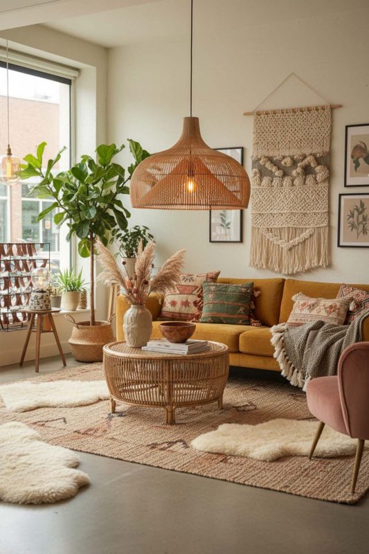Boho Rattan Gourd Pendant Light - Free-spirited & Cozy