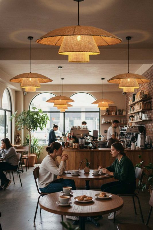 Cafe 3 Tier Rattan Chandelier - Warm & Instagrammable