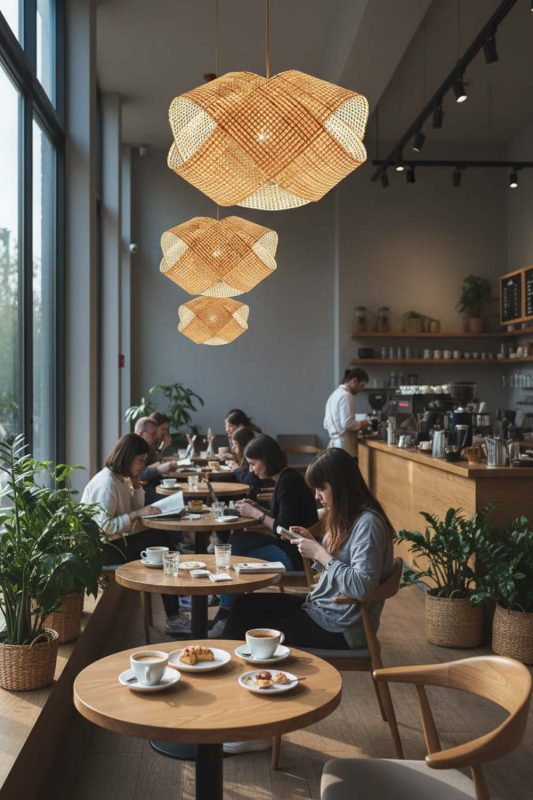 Cafe Bamboo Cloud Chandelier - Aesthetic & Trendy