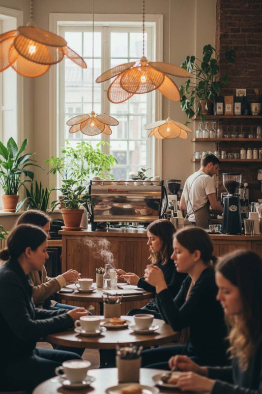 Cafe Bamboo Petal Pendant Light - Artistic & Unique