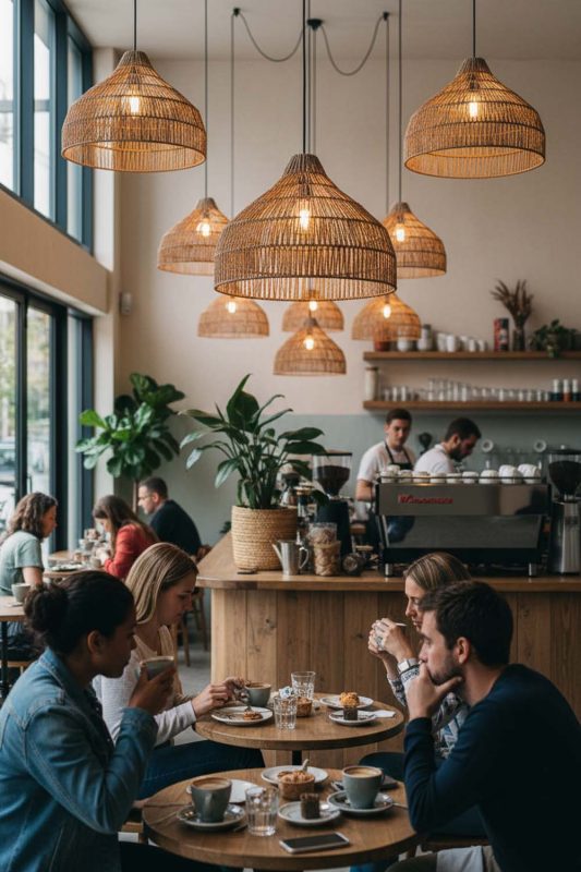 Cafe Bell Shape Hemp Rope Pendant Light - Artistic & Unique