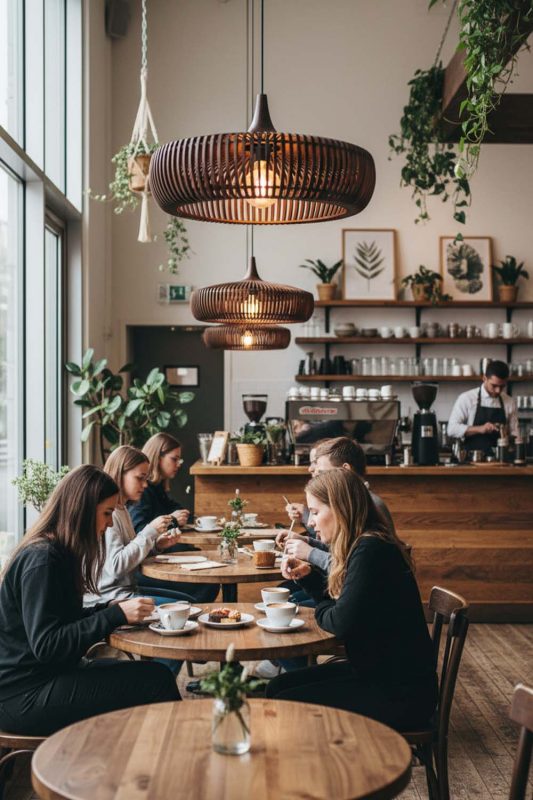 Cafe Coffee Bentwood Pendant Light - Relaxing Hangout Spot