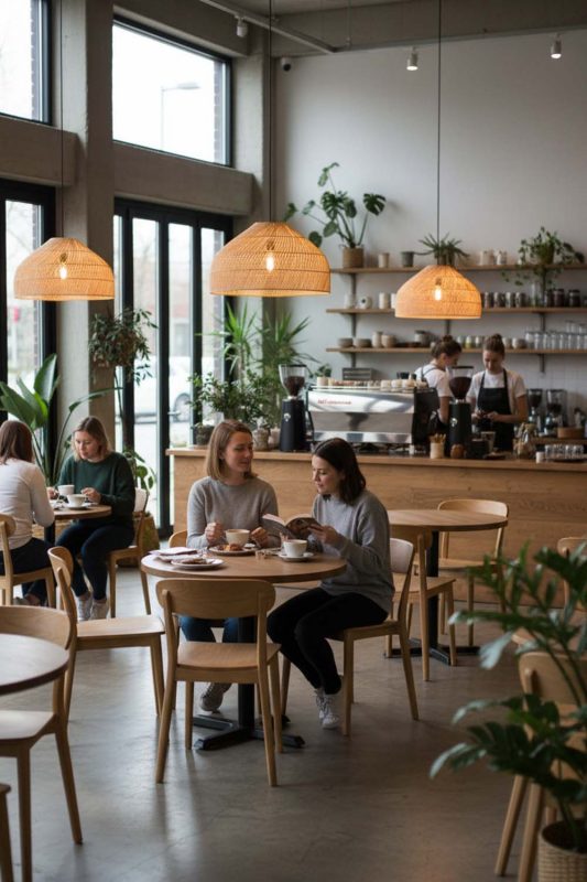 Cafe Natural Rattan Wide Dome Pendant Light - Warm & Instagrammable