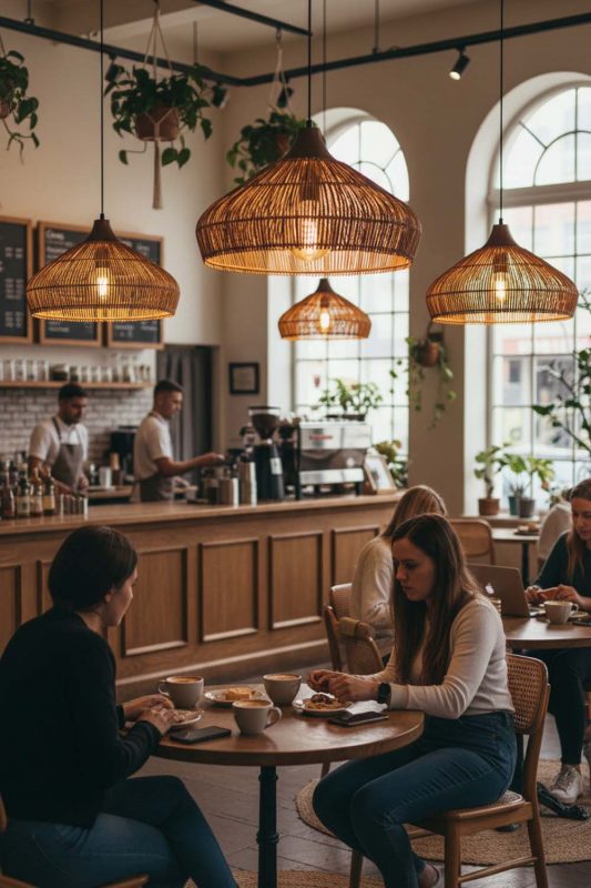 Cafe Open Rattan Pendant Light - Aesthetic & Trendy