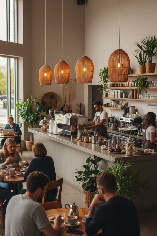 Cafe Rattan Dome Pendant Light - Relaxing Hangout Spot