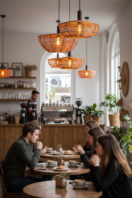 Cafe Retro Rattan Pendant Light - Relaxing Hangout Spot