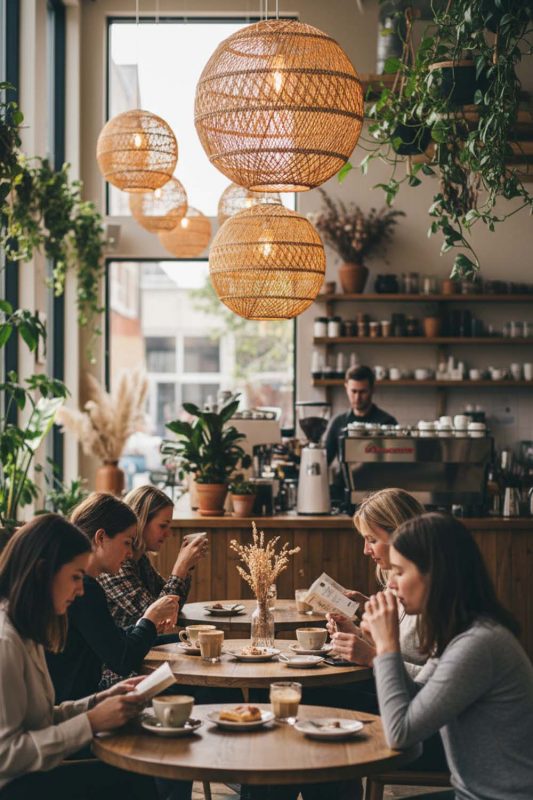 Cafe Sophisticated Rattan Global Pendant - Warm & Instagrammable