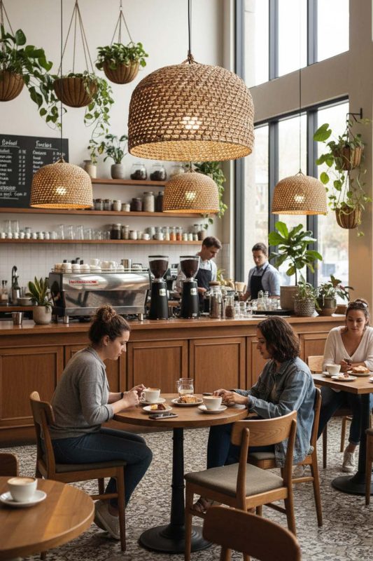 Cafe Vintage Hemp Rope Pendant Light - Warm & Instagrammable