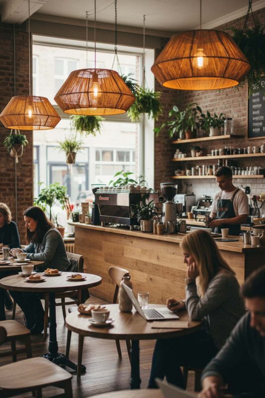 Cafe Vintage Jute Rope Pendant Light - Cozy Coffee Vibes