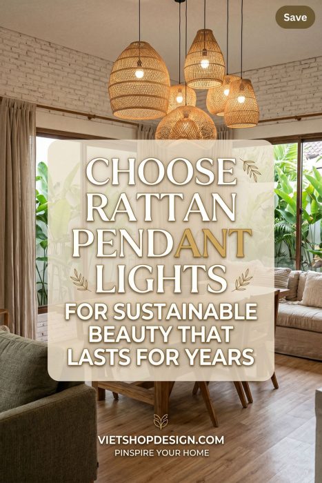 Choose Rattan Pendant Lights For Sustainable Beauty That Lasts For Years