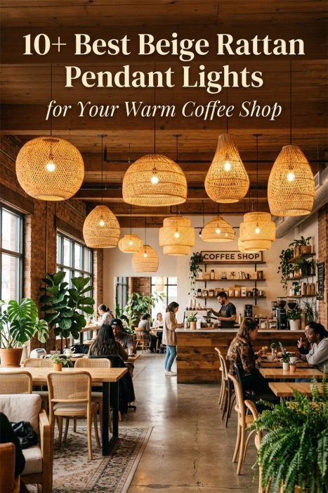 Coffee Shop Best Beige Rattan Pendant Lights