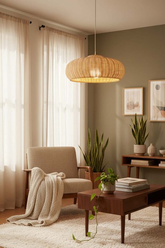 Cozy Galaxy Wide Shape Pendant Light - Peaceful Living