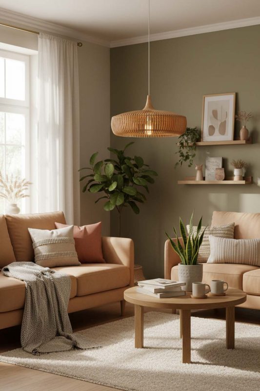 Cozy Natural Bentwood Pendant Light - Peaceful Living