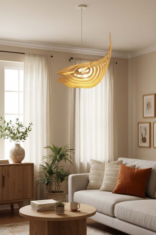 Cozy Whale Wood Pendant Light - Comfort First
