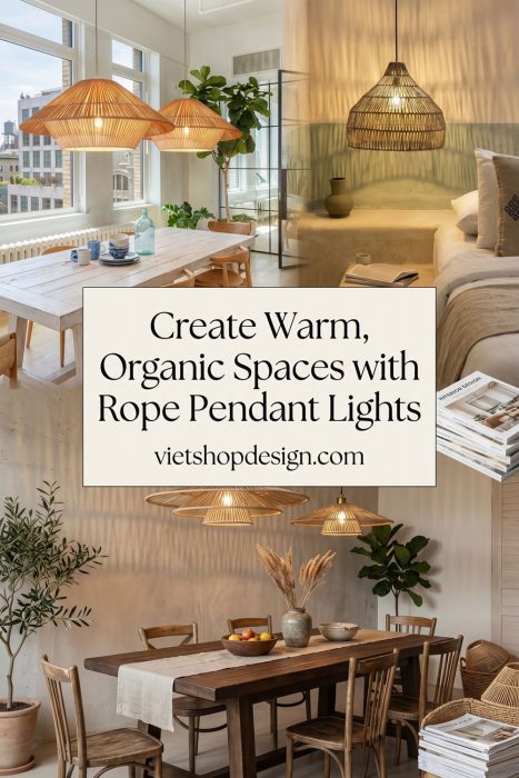 Create Warm, Organic Spaces With Rope Pendant Lights