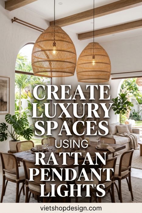 Designers Create Luxury Spaces Using Rattan Pendant Lights”