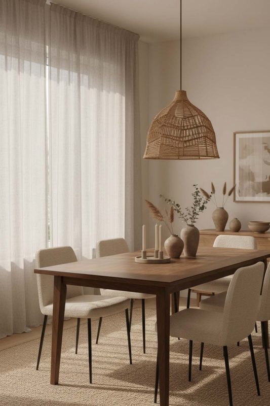 Dining Room Paper Rope Pendant Light B - Cozy Dinner Vibes