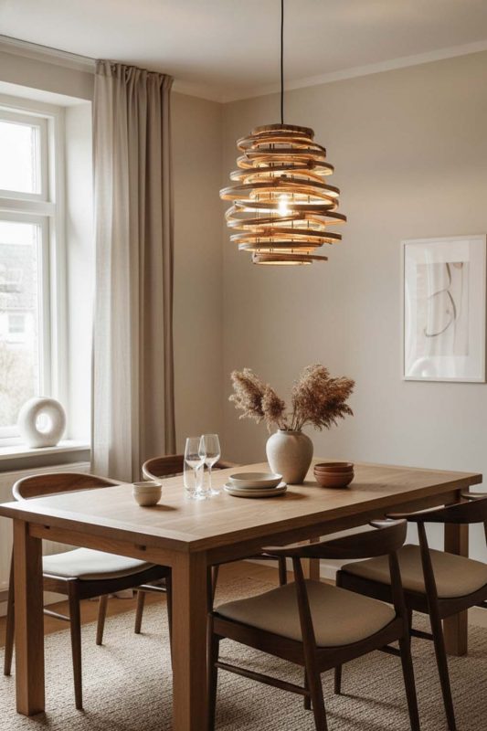 Dining Room Rattan Beehive Pendant Light - Intimate & Stylish