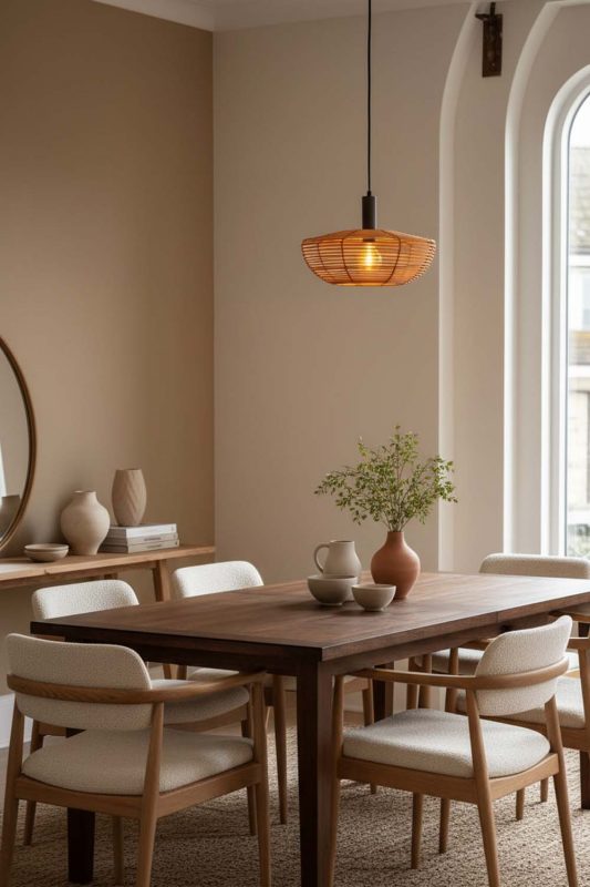 Dining Room Retro Rattan Pendant Light - Intimate & Stylish