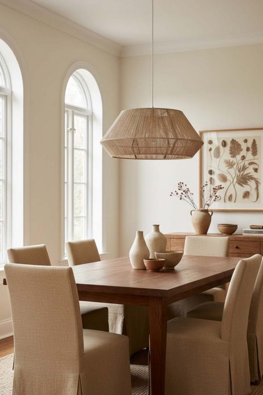 Dining Room Vintage Jute Rope Pendant Light - Warm & Welcoming