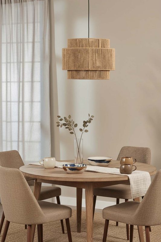 Dining Room Wicker Rope Lantern - Perfect Gathering Space