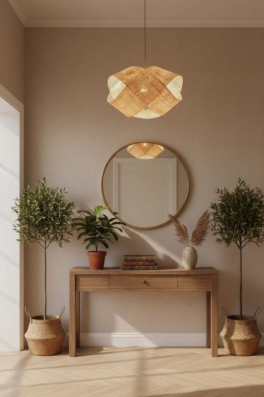 Entryway Bamboo Cloud Chandelier - Bright & Open Feel
