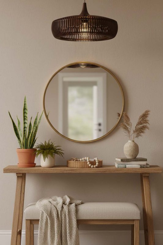 Entryway Coffee Bentwood Pendant Light - Bright & Open Feel