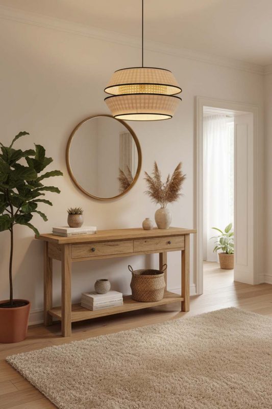 Entryway Double Shade Pendant Light - Stylish & Inviting