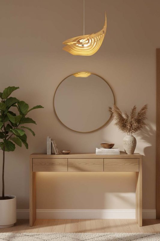 Entryway Whale Wood Pendant Light - Stylish & Inviting