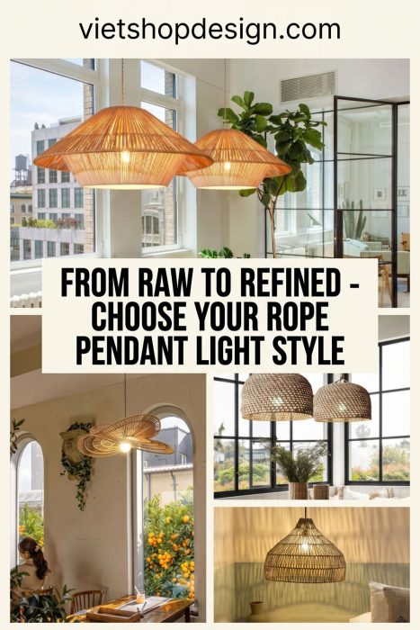 From Raw To Refined - One Rope Pendant Light, Endless Styles