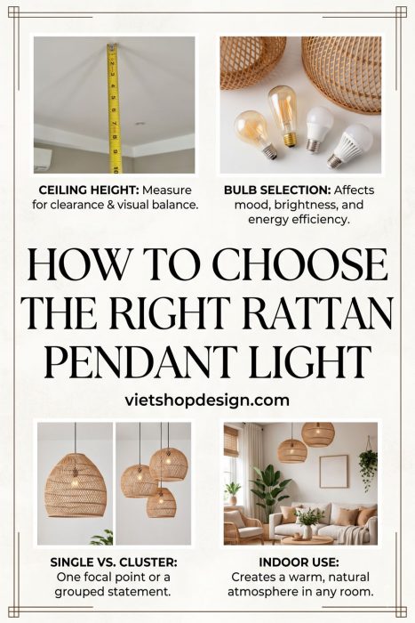 How To Choose The Right Rattan Pendant Light