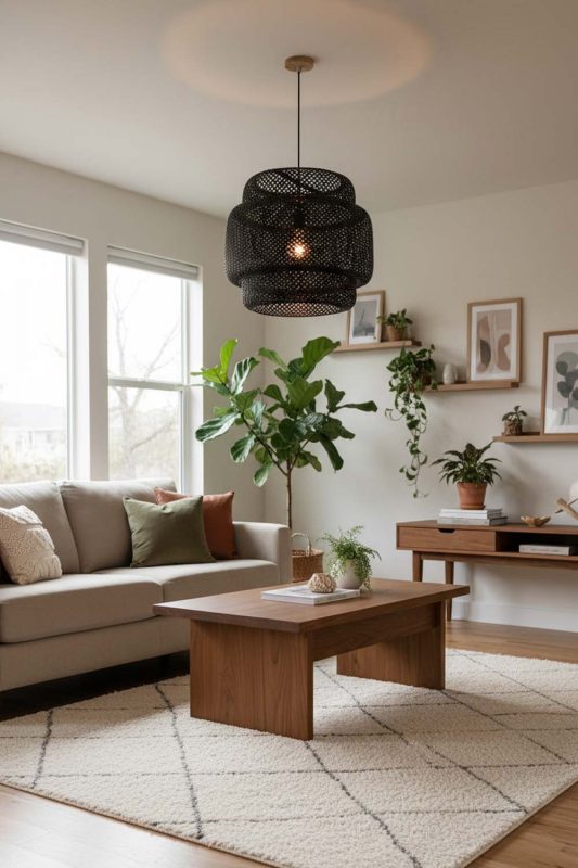 Living Room Black Bamboo Sinnerlig Pendant Lamp - Aesthetic & Trendy