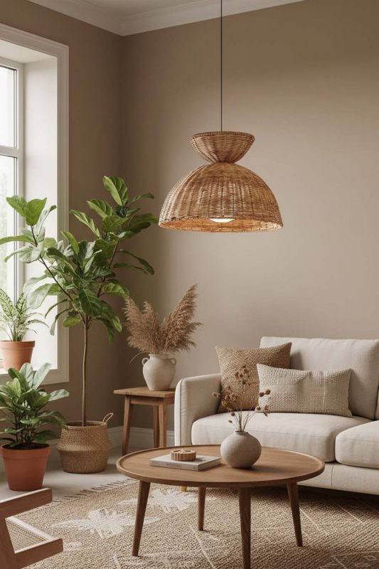 Living Room Hourglass Rattan Pendant Light - Aesthetic & Trendy