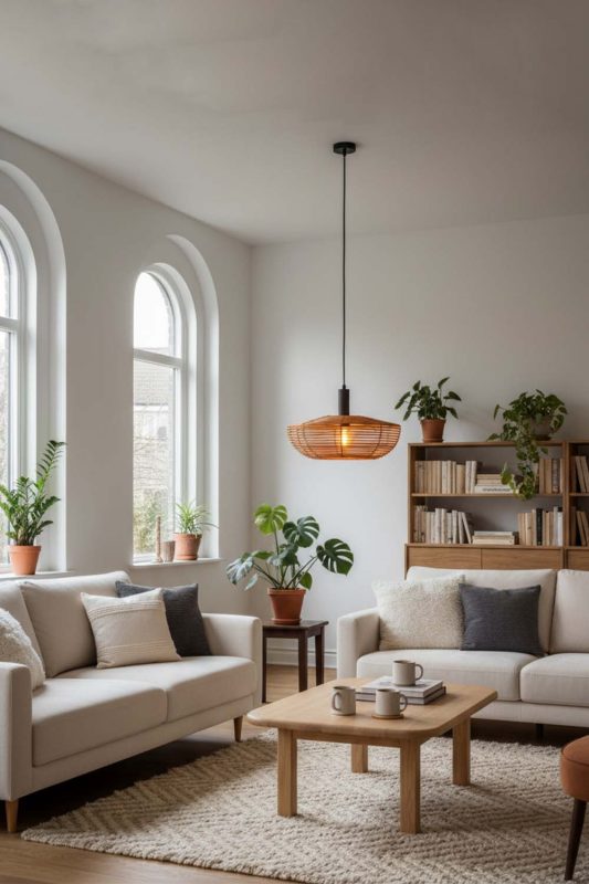 Living Room Retro Rattan Pendant Light - Elegant & Comfortable