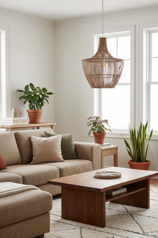 Living Room Special Geometric Bamboo Pendant Light - Aesthetic & Trendy
