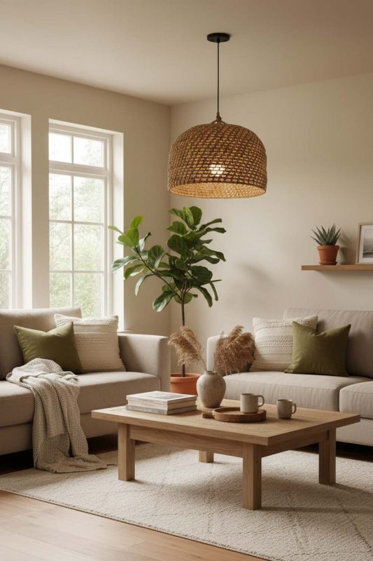 Living Room Vintage Hemp Rope Pendant Light - Stylish & Modern