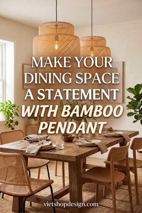 Make Your Dining Space A Statement With Bamboo Pendant