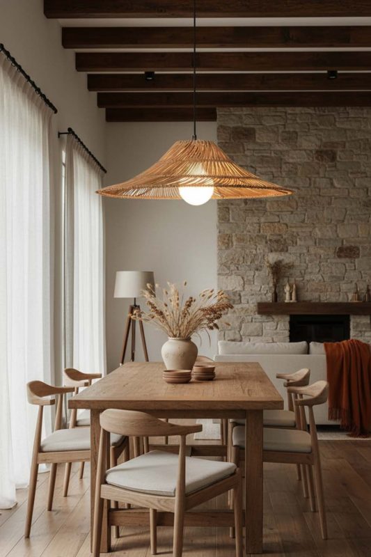 Modern Rustic Loft Rattan Pendant Light - Warm & Rustic Charm