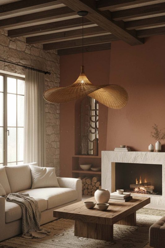 Modern Rustic Rattan Straw Hat Pendant Light - Rugged Yet Stylish