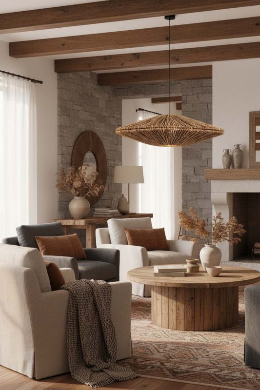 Modern Rustic Ufo Hemp Rope Pendant Light - Warm & Rustic Charm